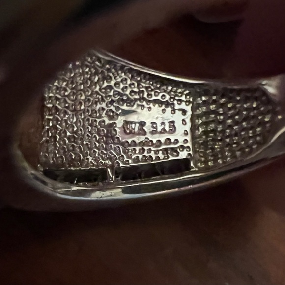 Sterling Silver 925 Marquis Amethyst Abalone Inlay Whitney Kelly Ring EC 9 #331 - Picture 12 of 12